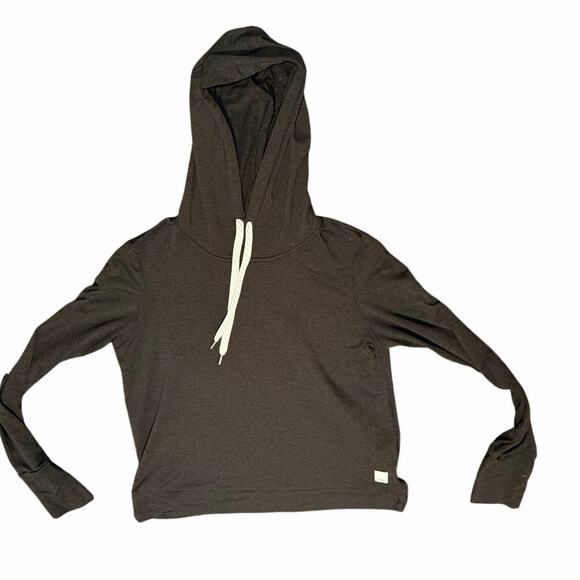 Vuori Tops - Vuori Halo Essential Hoodie Black Heather DreamKnit XXS